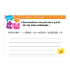 Cartes orange MOTS MÉLANGÉS