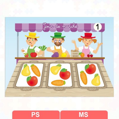 Jeu de lecture et compréhension de consignes - JOUR DE MARCHÉ